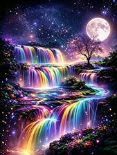 Diamond Painting Kits for Adult Beginner, 5D Waterfall Diamond Art