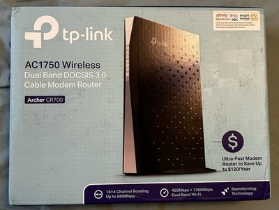 TP-Link Archer CR700 AC1750 Wireless DOCSIS 3.0 Cable Modem WiFi Router, Tested
