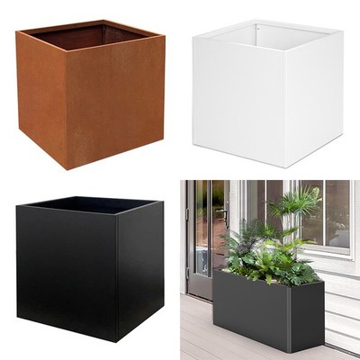 Large Metal Steel Planter Box Heavy Duty Garden Planters for Outdoors Porch Yard