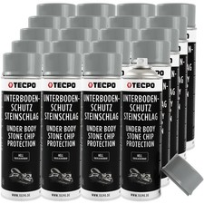 20x TECPO UNTERBODENSCHUTZ SPRAY &Uuml;BERLACKIERBAR HELL 500ml STEINSCHLAGSCHUTZ UBS