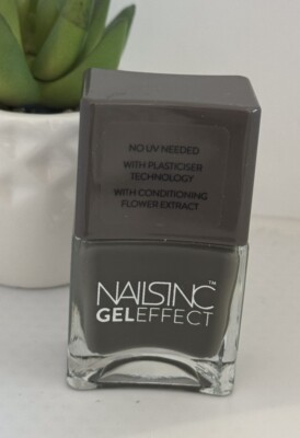 NAILS INC Nagellack Hyde Park Court Gel Effekt Khaki Grün 14ml Brandneu