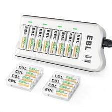 EBL 16/32PCS 2300mAh NiMH AA Rechargeable Batteries  AA AAA Battery Charger