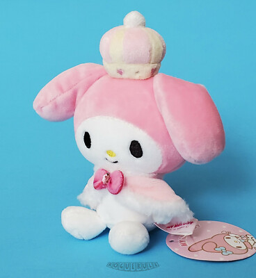 🚦Hello Kitty MY MELODY 45th Anniversary Plush - Royal Crown
