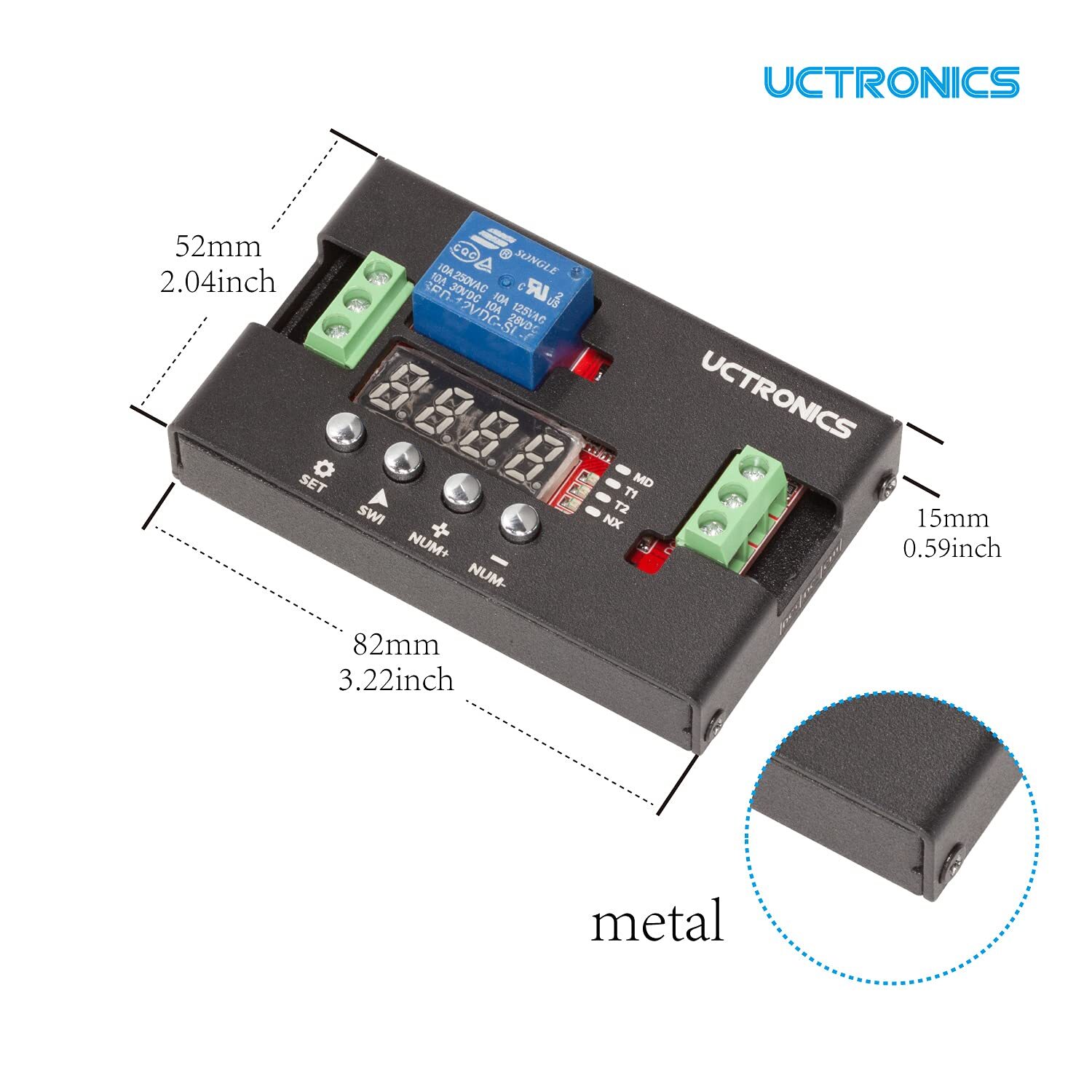 Dc 12v Programmable Time Delay Relay Module With Metal Enclosure On Delay And Of
