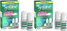 LOT OF 2 X ALCON SYSTANE - ULTRA PF - TWIN PACK - 4 X 10ML BOTTLES - EXP 11/2026
