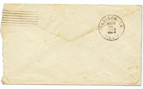 US 1907 Advertising Drugs Mail Cover #301 Atlanta to Madison GA Machine Cancel Z - Picture 3 of 3