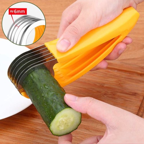 Vegetable Fruit Slicer Banana Cutter Chopepr with Ergonomic Handle😽♗ - Picture 2 of 11