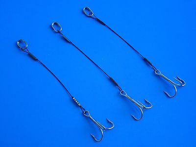 Angsthaken 3 Stück Stinger Drilling Hecht Zander Zusatzhaken Vorfach Angeln