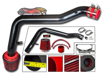 Full Set Cold Short Ram Air Intake Kit RED For 90-93 Integra 1.7L//1.8L I4