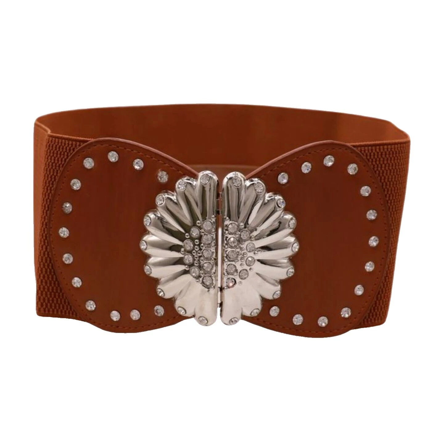 Size S Flower Brown Belts for Women