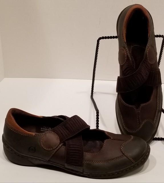 Born Women's Brown and Green Leather Mary Jane Flats Casual Shoes Size 7.5 | eBay