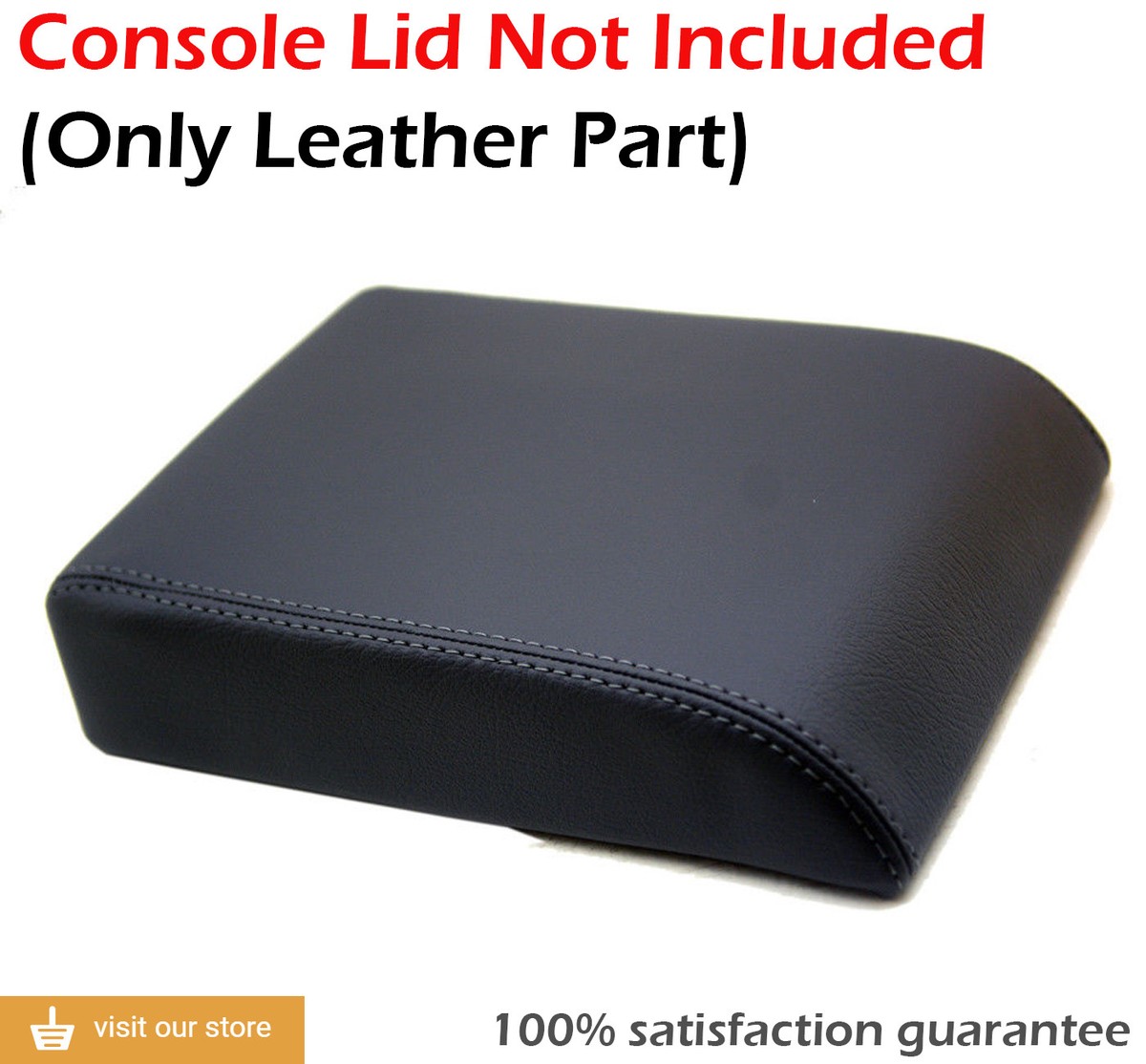 Center Console Armrest Cover For Ford Escape 2008-2012 - Black PU Leather, Easy Fit