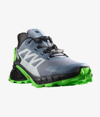 Salomon Supercross Stone Green Trail Running Shoes UK