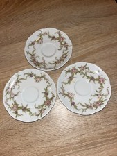 3 anciens dessous de tasses Limoges A.Lanternier  fleurs art nouveau vintage