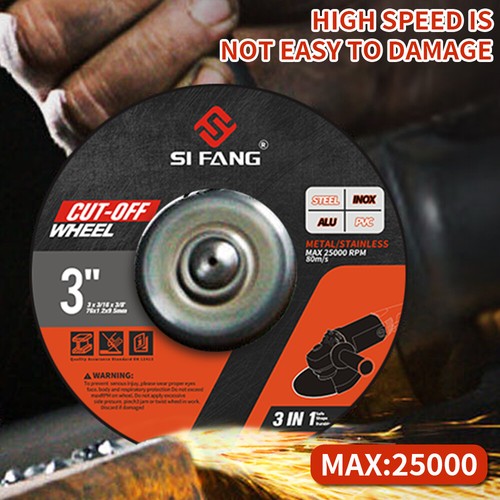3 inch Metal Cut Off Wheel Disc with Mandrel Arbor 1/4" Shank Die Grinder Drill - Picture 6 of 9