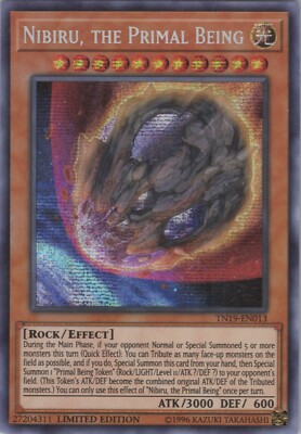 Nibiru, the Primal Being NM LTD TN19 2019 Gold Sarcophagus Tin Yugioh