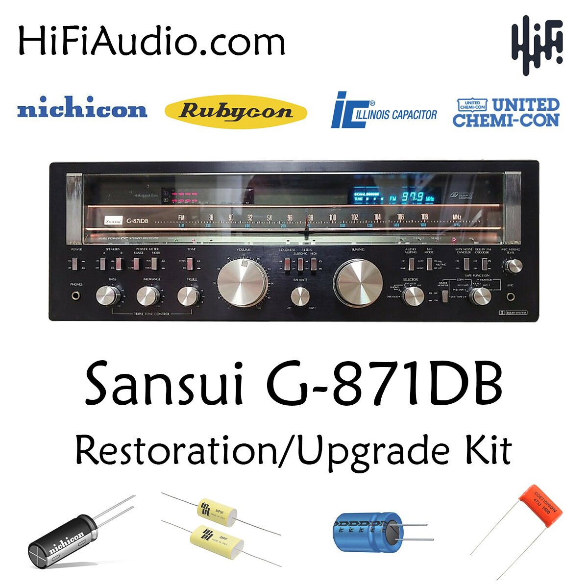 Sansui G871 DB rebuild restoration recap upgrade kit repair filter
