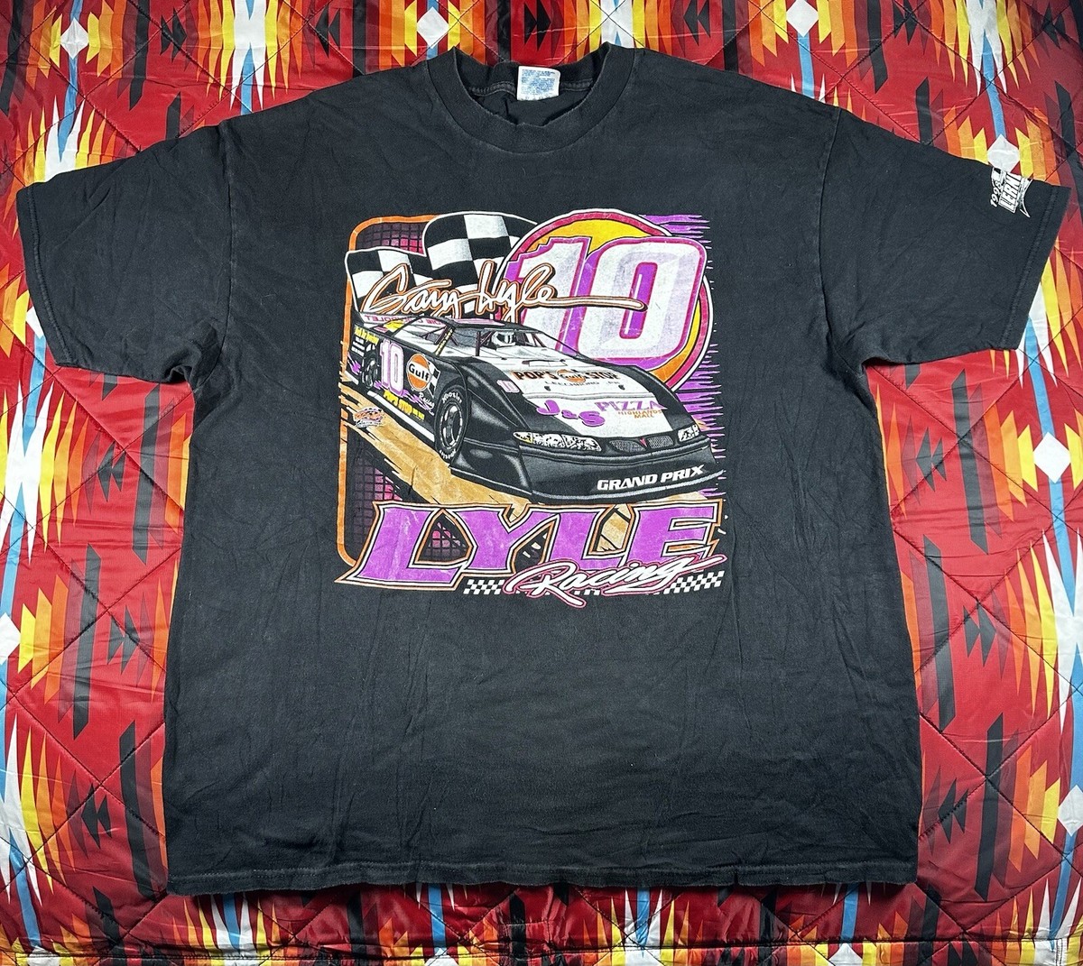 Vintage Hanes Gary Lyle Racing T-Shirt Size XXL Black #10