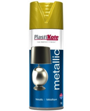 PLASTIKOTE BRILLIANT METALLIC SPRAY PAINT 400ML FOR STONE WICKER WOOD METAL NEW