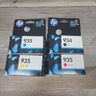 4 Hp 934 Black & 935 Cyan Magenta Yellow Ink Cartridges 2016