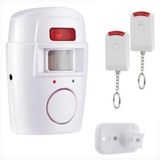 Wireless PIR Bewegungsmelder Alarm Haus Alarmanlage mit 2/4Fernbedienung 105dB