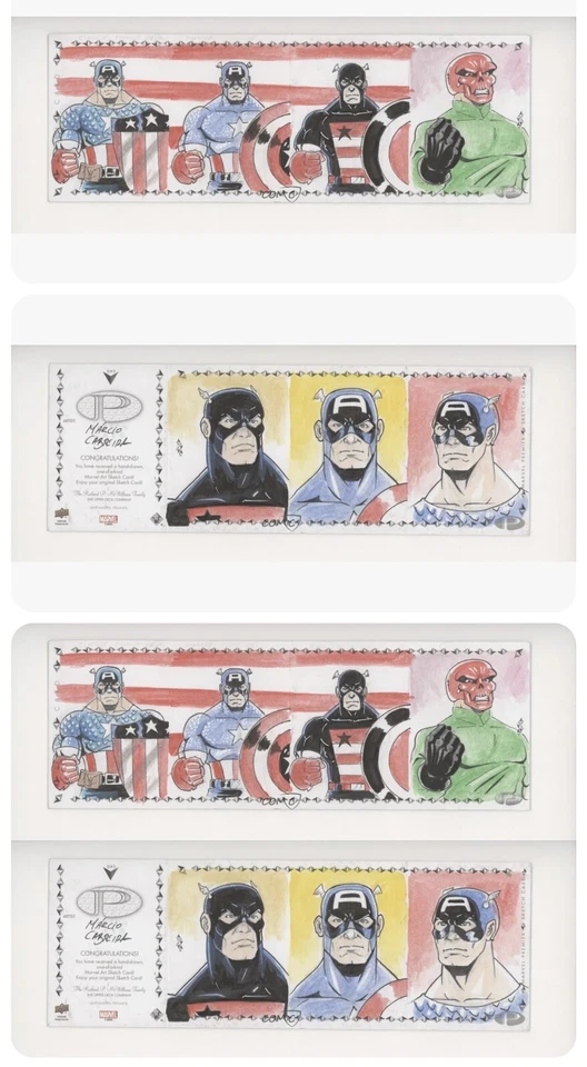 2019 Marvel Premier Sketch Cards Quad Panel 1/1 Marcio Cabreira Auto 0y6z - Image 4 of 4