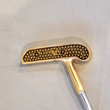 J.C. Smith Putter Unique Ball Bearing Gold Tone 35" Tac Mac Grip
