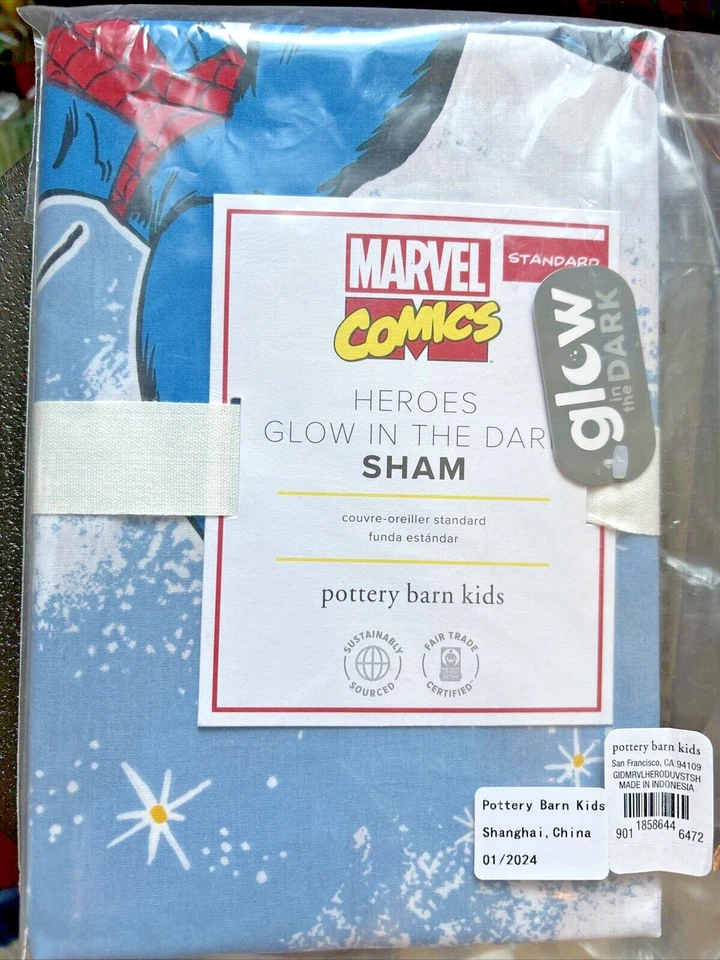 Pottery barn MARVEL Avengers Disney Holiday superHERO PILLOW Sham Christmas gift - Image 4 of 4