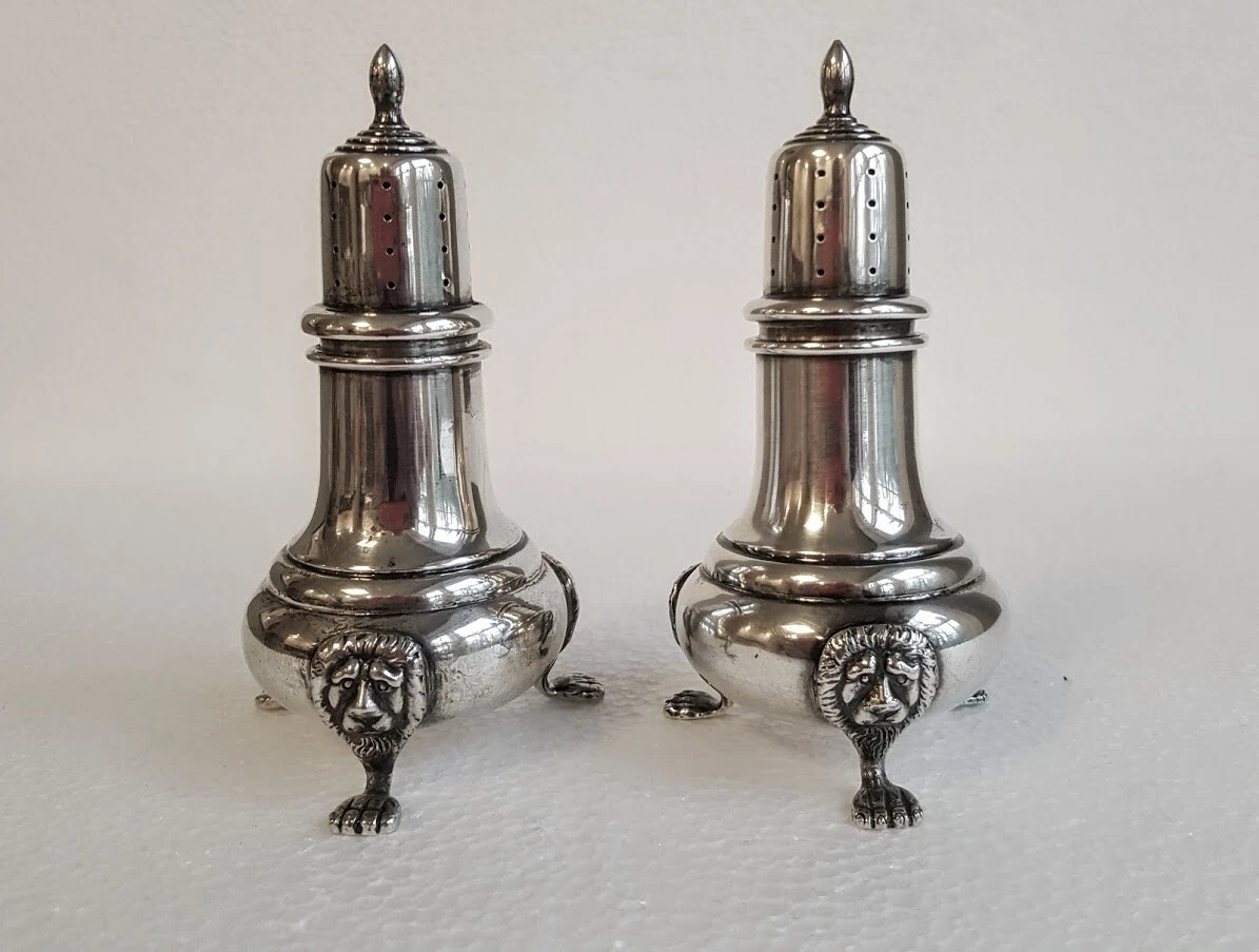 Fisher Sterling Silver In Antique Us Sterling Silver Salt & Pepper
