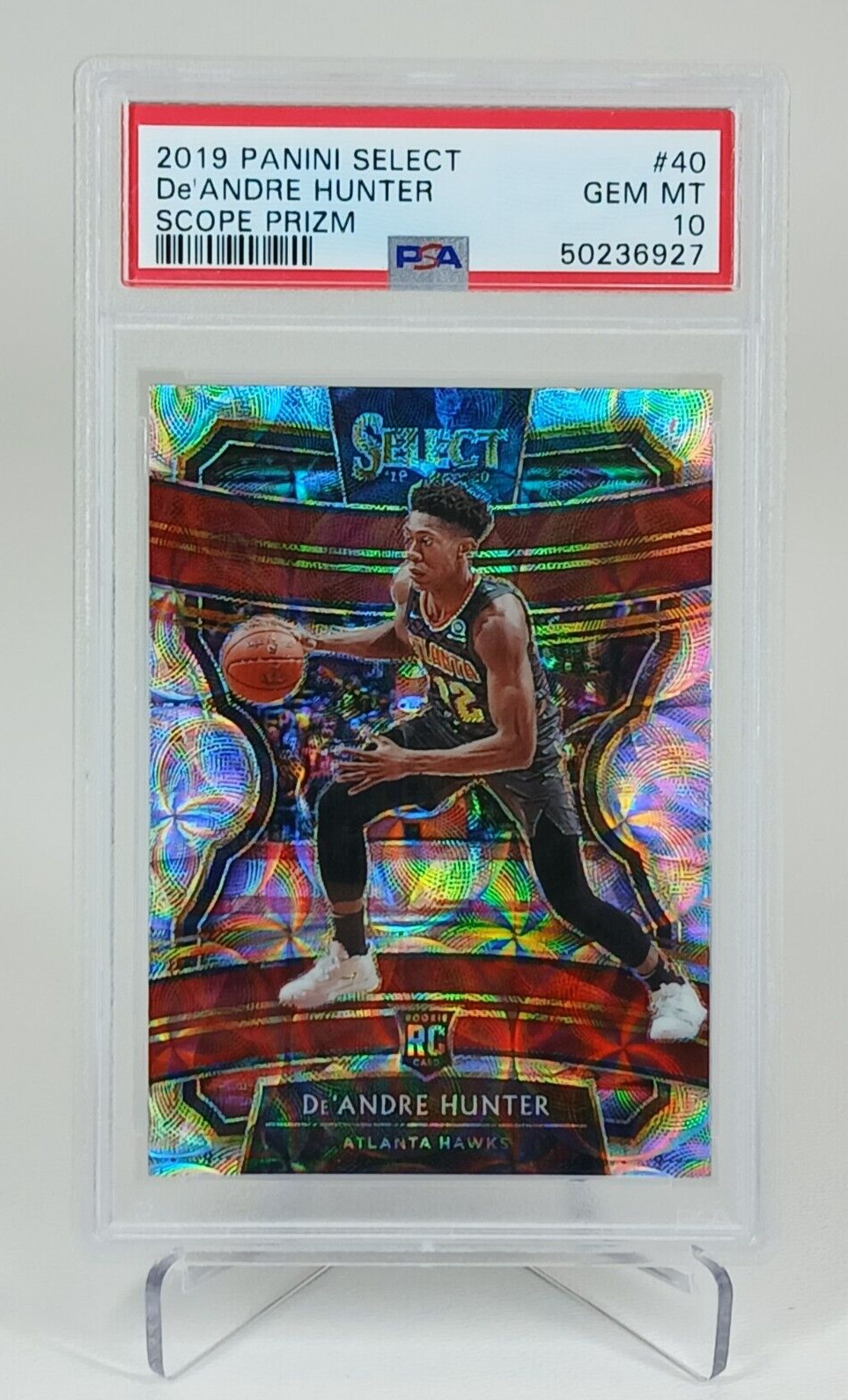 De Andre Hunter 2019-20 Select Scope Prizm Rookie Concourse RC #40 PSA 10