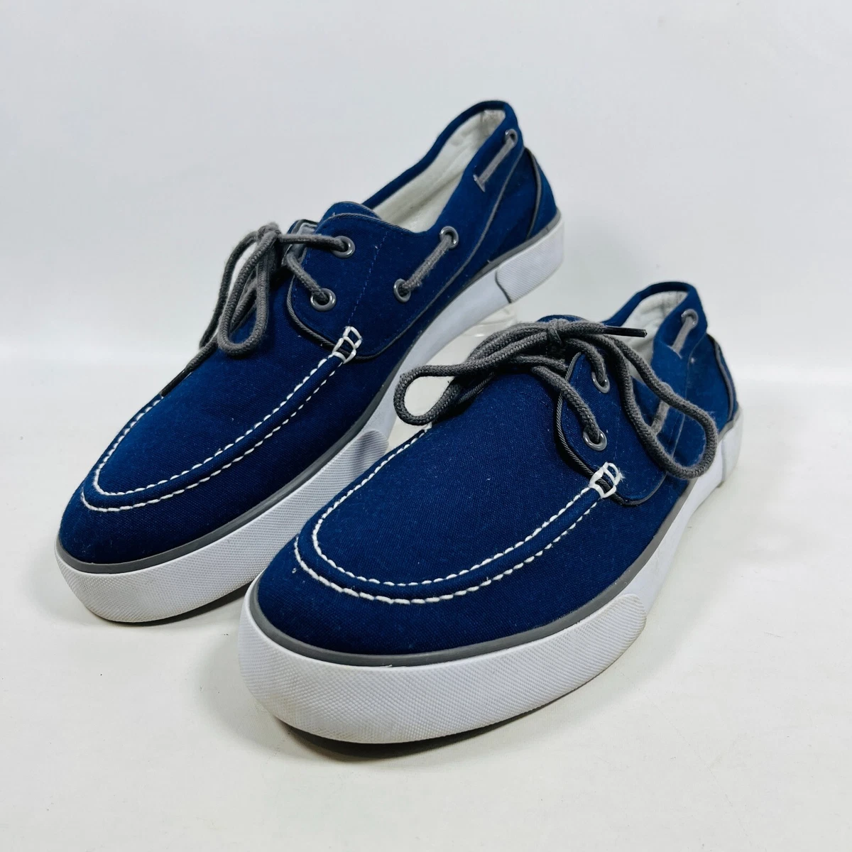 Blue polo store boat shoes