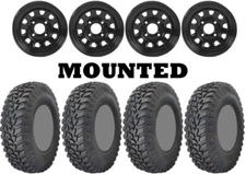 Kit 4 GBC Parallax Tires 31x10-14 on ITP Delta Steel Black Wheels 1KXP