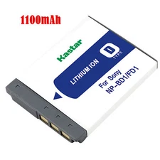 1x Kastar Battery for Sony NP-BD1 FD1 Type D CyberShot DSC-G3 T2 T77 T900 TX1