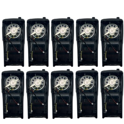 10-PCS Black Replacement Front Housing Case Cover With Speaker for CP200D Radio