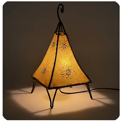 Orientalische Marokkanische Stehlampe Leder Lampe Hennalampe Lederleuchte  - Bild 1 von 4