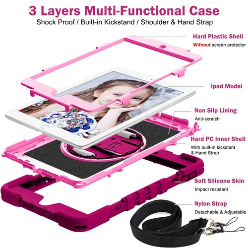 Shockproof Heavy Duty Stand Strap Case Cover For iPad Mini 6 2021 Mini 45 Tablet - Picture 10 of 18