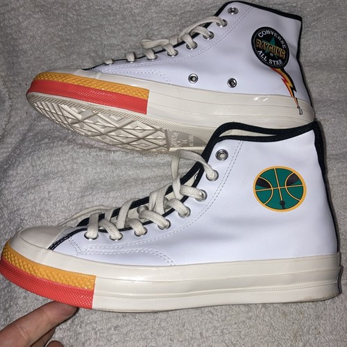 CONVERSE CHUCK TAYLOR ALL STAR LEATHER RAYGUNS WHITE 171167C MEN'S 8 WOMEN’S 10 - Picture 3 of 11