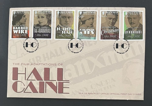ISLE OF MAN 2018 FDC HALL CAINE FILM ADAPTATIONS FIRST DAY COVER DOUGLAS PMK