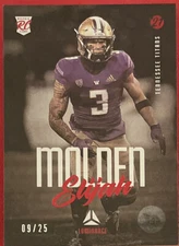 2021 Panini Luminance ELIJAH MOLDEN RC RED PARALLEL ROOKIE SSP #’d 9/25
