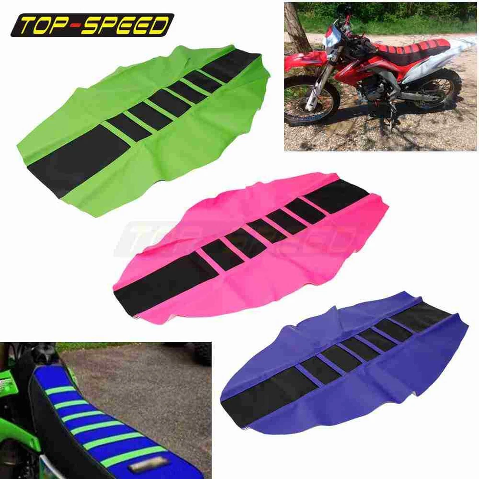 For Honda CRF250 CRF450 R/X/L Ribbed Traction MX Enduro Seat Cover Dirt Pit Bike - Image 4 of 4