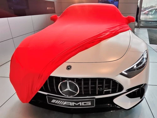 Indoor cover fits Mercedes-AMG SL R232 with mirror pockets supersoft and stretch