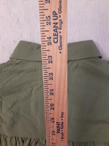 Columbia Women's Shirt Medium Green Boundless Trek Short Sleeve Button Up New - Picture 10 of 10