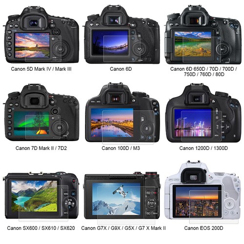 curved edge film for canon 650d/750d/700d/6d camera 9h hardness clear glass 1DF - Picture 2 of 19