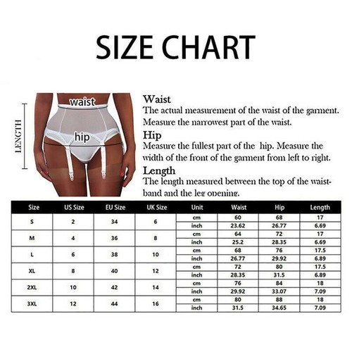 Lace Suspender High Waist Lingerie Sexy Belt Garter Women 6 Buckles Strap - Picture 3 of 10