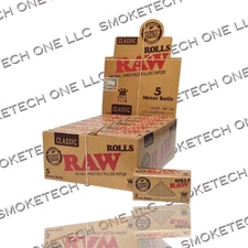 RAW Classic Kingsize Slim -3 Mtr Rolls-12pk per display