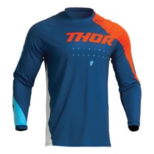 Thor Sector Edge Navy and Orange MX Off-Road Jersey Men's Sizes SM - 3X