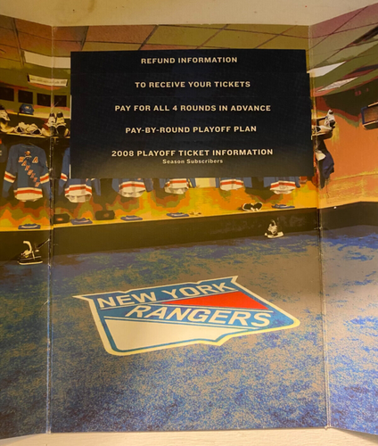 NEW YORK RANGERS - 2008 NHL Playoffs - Ticket Information - AUTHENTIC - Picture 4 of 5
