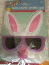 Purple Easter Bunny Nerdy Plastic Fun Sunglasses w/ears. Kids Unisex One Size.