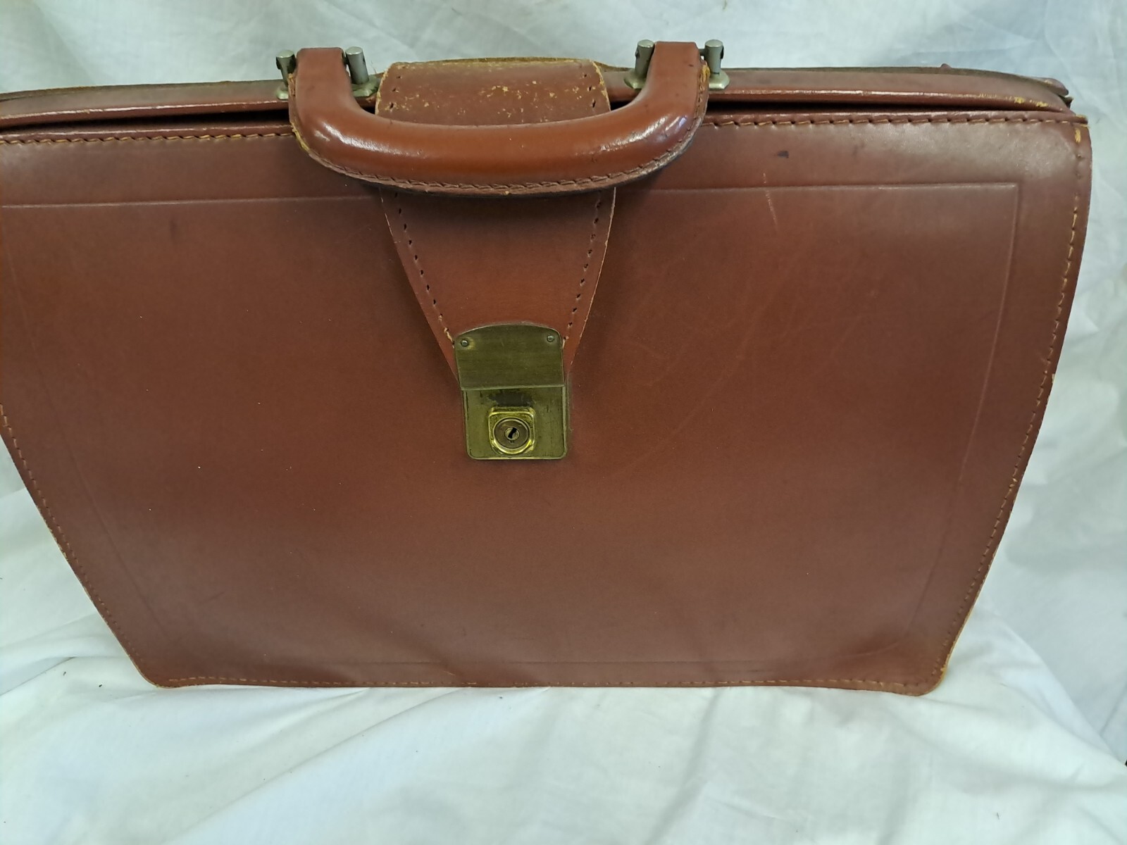 Large Vintage Leather Cheney briefcase eBay
