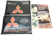 1998 Mitsubishi Galant Factory Original Glovebox Owners Manual Book Portfolio